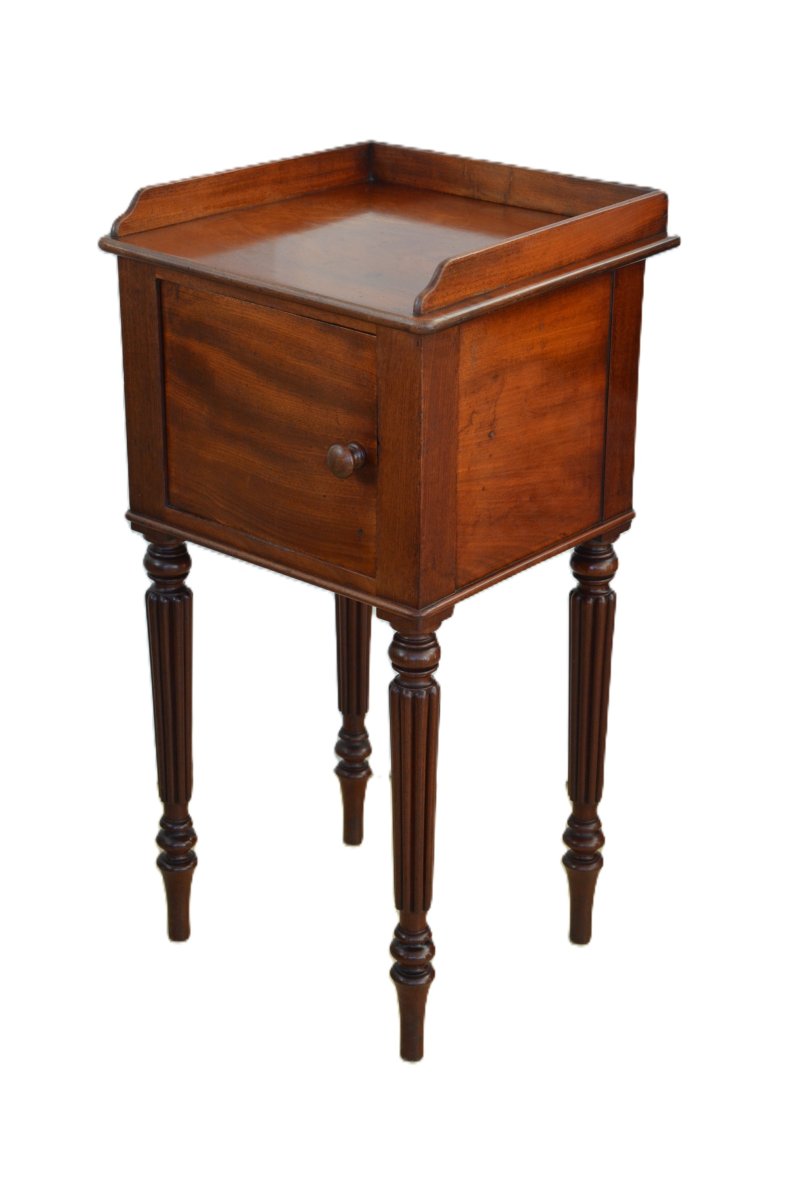 Regency Mahogany Bedside Cabinet Pot Cupboard - Image 2